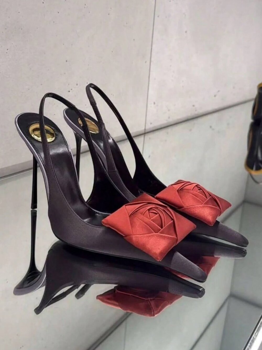 Red Sexy Women's Gorgeous Pointed Toe Stiletto High Heel Sandals